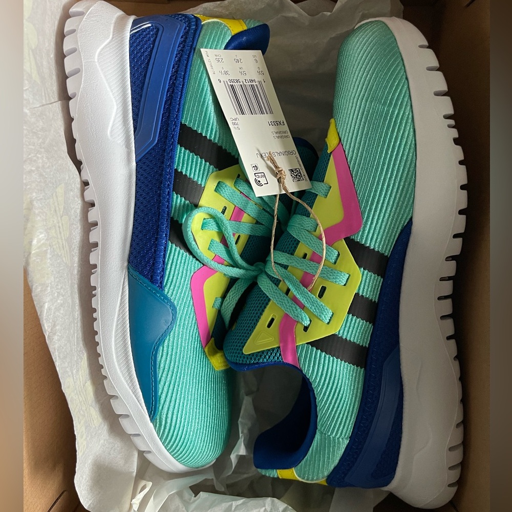 BNIB Adidas Originals Flex J Acid Mint Sneakers - Picture 8 of 8